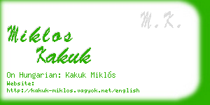 miklos kakuk business card